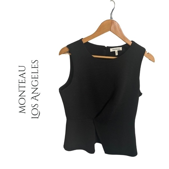Monteau Los Angeles|Black Blouse|Large - Picture 1 of 5